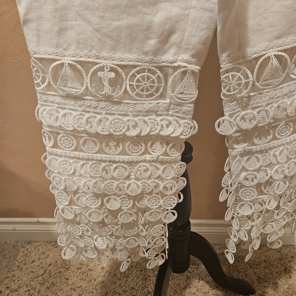 ZIMMERMAN Nautical White Linen Pants - Picture 8 of 17